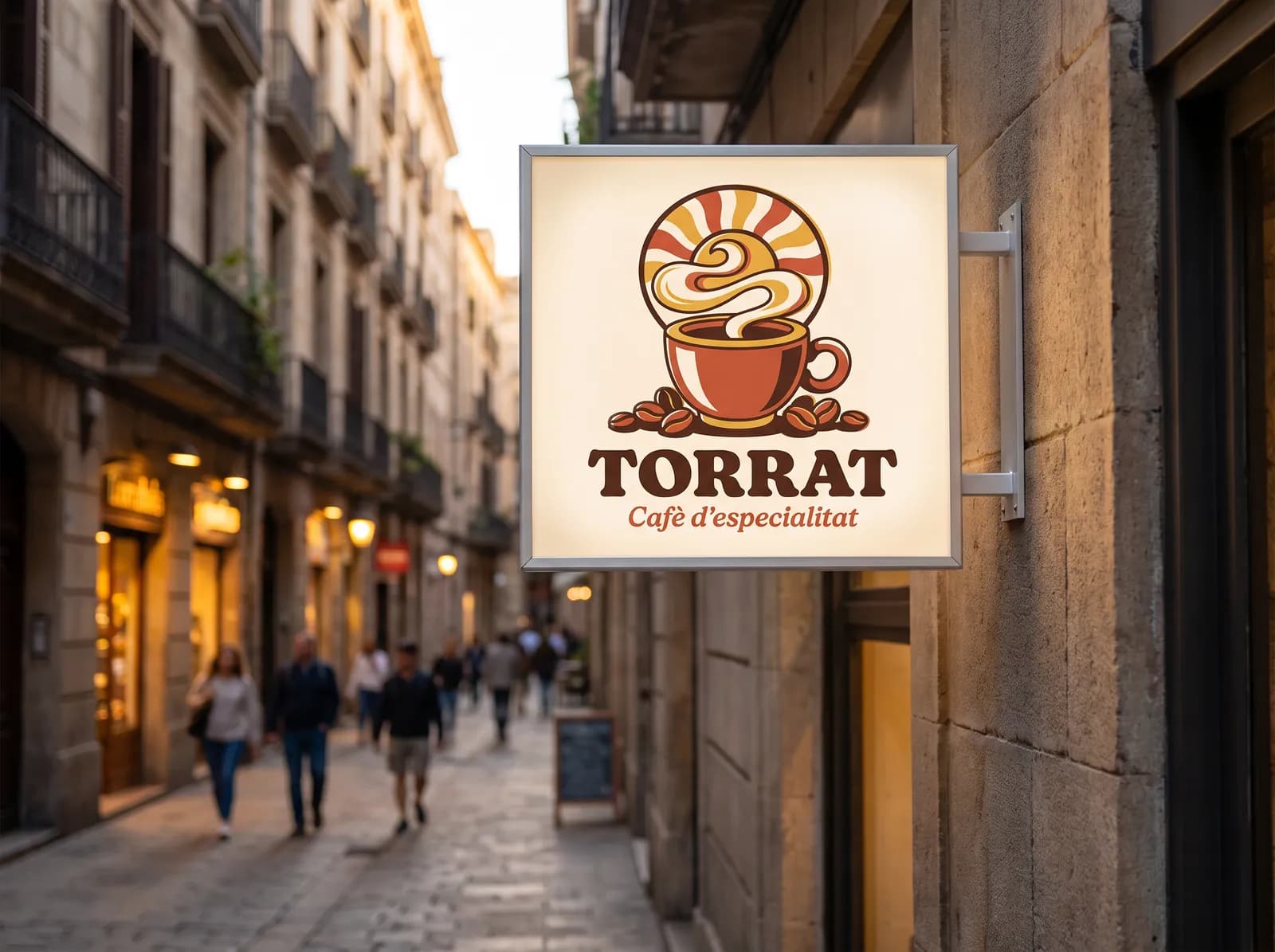 Ejemplo instalado con el gráfico de una cafetería ficticia