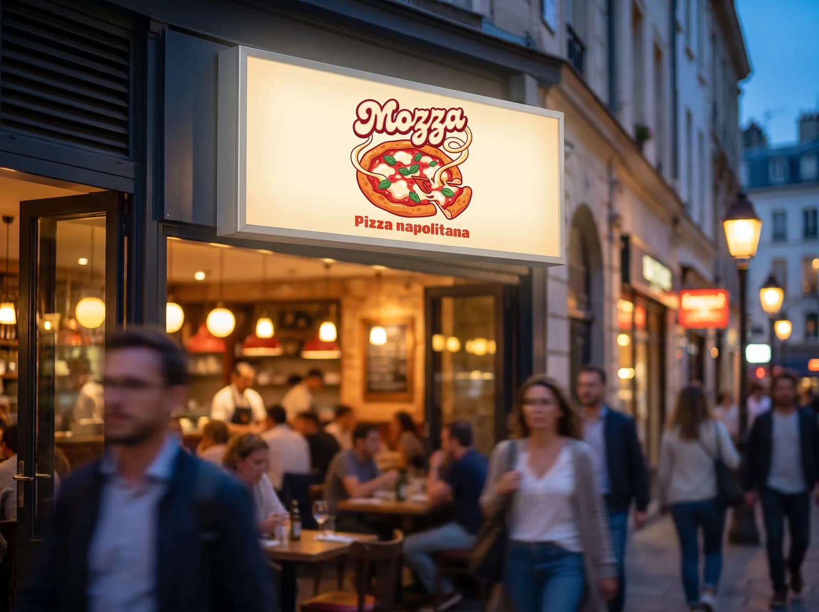 Exemple instal·lat amb la gràfica d’una pizzeria fictícia