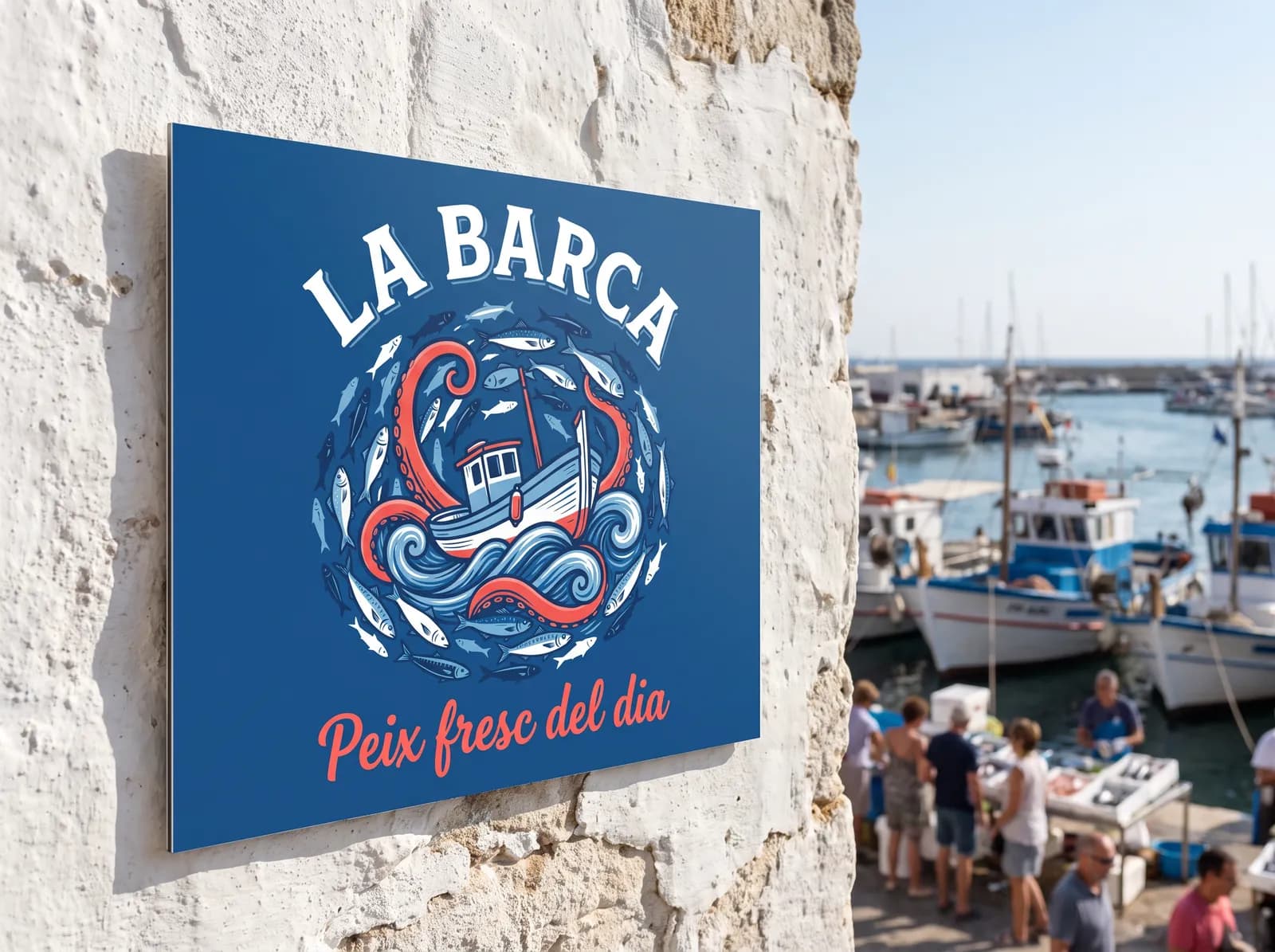 Exemple instal·lat amb la gràfica d’una peixateria fictícia