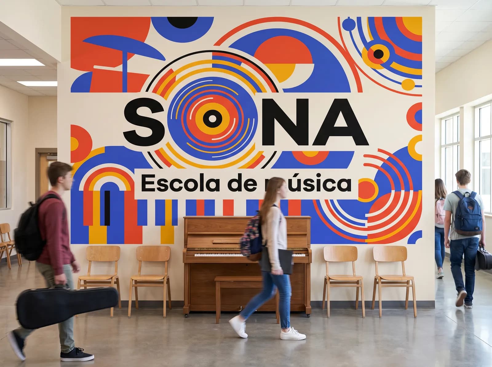 Ejemplo instalado con el gráfico de una escuela de música ficticia