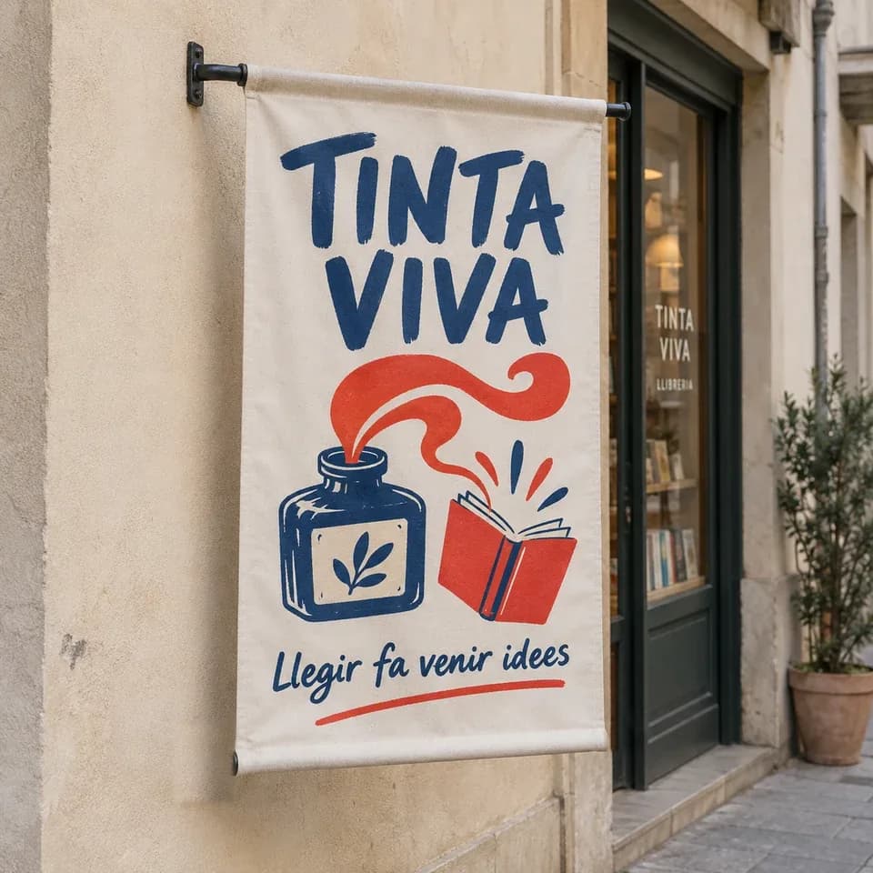 Banderola de lona amb màstil